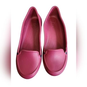 Crocs Womens Crocs  Flats Pink Purple Ballet Shoes Hospital Size 5